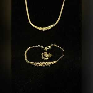 Vintage AVON Royal Braids Gold Tone Victorian Set